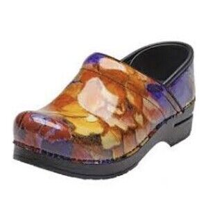DANSKO Women's Watercolor Floral Clogs Size 39 (8.5 - 9)